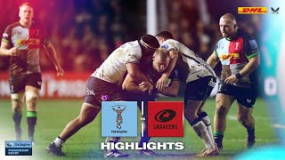 Premiership Rugby Highlights Saracens take the win in the London Derby [upl. by Rivers746]