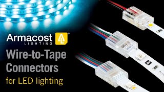 How to use LED Strip Light wiretotape light connectors [upl. by Hanus]