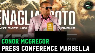 Conor McGregor Press Conference Im not just watching Im a PlayerManager in BKFC [upl. by Neyuh967]