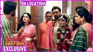 Udne Ki Aasha On Location TejasRoshni Ke Grah Pravesh Me Hua Apshagun Sailee Ne Li Zimmedaari [upl. by Aierbma]