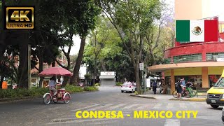 Condesa Mexico City CDMX  Walking Tour 4K [upl. by Okihcas]