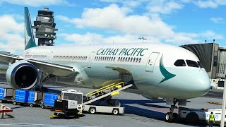 Cathay Pacific Premium Economy CX219 Hong Kong to Manchester Airbus A350900 XWB Flight Review [upl. by Raila75]