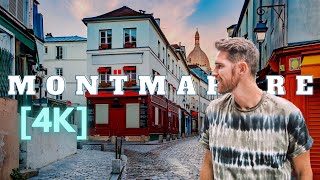 4K Tour of Montmartre The Artistic District of Paris France [upl. by Dylana689]