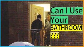 CAN I USE YOUR BATHROOM Prank in Public [upl. by Lorant328]