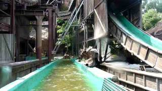 Wildwaterbaan Stonewash Creek Phantasialand 22 juni 2010 Onride [upl. by Anidene]