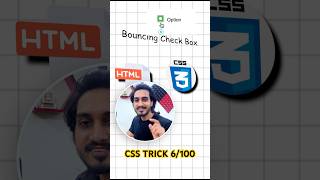 Bouncing Checkbox Effect with Pure HTML amp CSS  CSS Tricks Challenge 6100 [upl. by White]