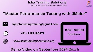 quotMaster Performance Testing with JMeterquot Demo WhatsApp us on 919133190573 to enroll [upl. by Inaluahek]