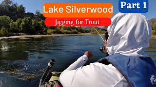 Jigging for Trout at Lake Silverwood  Sol Cal Trout Fishing  102922 [upl. by Rundgren]