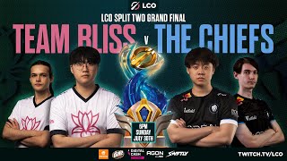 Team Bliss vs The Chiefs  GRAND FINAL  2023 LCO Split 2 [upl. by Arlina]