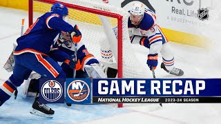 Oilers  Islanders 1219  NHL Highlights 2023 [upl. by Pomcroy205]