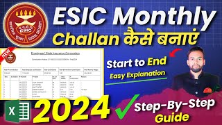 ESIC Challan Process  ESIC Monthly Challan Process  How to generate ESIC Challan online 2024 [upl. by Htezzil199]