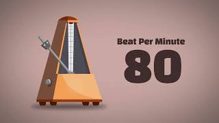 80 BPM Metronome 1Hour [upl. by Lynett]