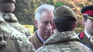 The Prince of Wales presents medals to the Mercian Regiment at Sandringham [upl. by Leirea]