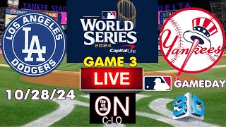 🔴Los Angeles Dodgers vs New York Yankees Live MLB World Series Game 3PlaybyPlay 3D Presentation [upl. by Epifano]