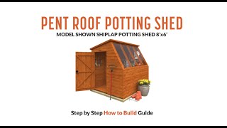 How to Build a Shiplap Pent Roof Potting Shed  Tiger Sheds [upl. by Klapp]