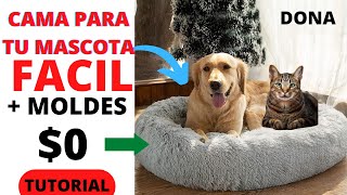 COMO HACER CAMA PARA PERRO O GATO  PASO A PASO  tutorial DIY TapiceriaTapivic [upl. by Cher]