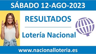 Resultado del sorteo Loteria Nacional del sabado 5 de agosto de 2023 [upl. by Ymerej]