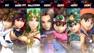 Pit amp Dark Pit amp Palutena Kid Icarus vs Luminary amp Erdrick amp Solo amp Eight Dragon Quest [upl. by Anstice]