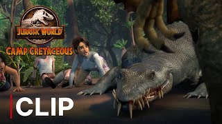 Nothosaurus VS Dilophosaurus  JURASSIC WORLD CAMP CRETACEOUS NETFLIX [upl. by Raf]