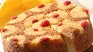 Pineapple Upside Down Cake  Easy 3 step recipe [upl. by Adnola]