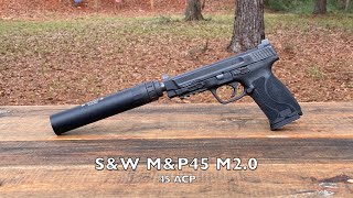 Shooting a SampW MampP45 M20 with a GEMTECH GM45 Suppressor [upl. by Sekoorb]