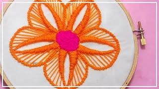 🌸 hand embroidery 🌸BORDADOS PARA FLORES FÁCILES🌸bordados a mano paso a paso🌸bordados de flores [upl. by Vic]