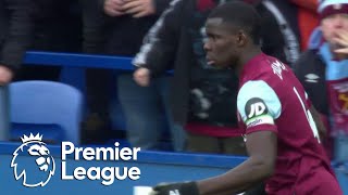 Kurt Zouma heads West Ham level against Everton  Premier League  NBC Sports [upl. by Eberto445]