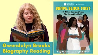 Gwendolyn Brooks Biography Reading from quotBrave Black Firstquot by Cheryl Hudson  Black History Month [upl. by Nrek]