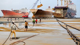 Inside Gigantic Ship Breaking Yard Scrapping Millions  Cargo Ships Every Year [upl. by Acinoda]