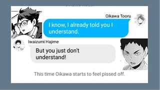 IwaOi Beach Day Part 4 Haikyuu Iwaizumi x Oikawa Together Text Story Angst and fluff [upl. by Icken]