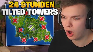 😐ich spiele 24 Stunden nur in TILTED TOWERS Fortnite [upl. by Eada]