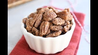 Easy Cinnamon and Sugar Candied Pecans [upl. by Jacey]