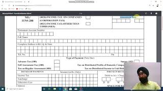 HOW TO FILL INCOME TAX CHALLAN 280 OFFLINE [upl. by Anaile880]