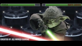 Yoda Vs Darth Sidious With Healthbars  3K Subscribers Special [upl. by Iblehs]