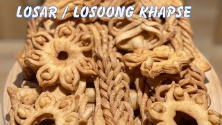 HOW TO MAKE KHAPSE  LOSARLOSSONG RECIPE KHAPSE BY TSHETEN DUKPA [upl. by Ardnaek]