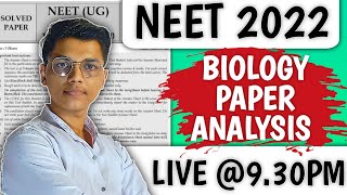 NEET 2022 R5 QUESTION PAPER SOLUTION OF BIOLOGY  SAME AS MHT CET newindianera prashantbhaiya [upl. by Naira]