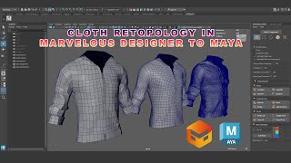 How to ReTopology in Marvelous Designer Cloth to Maya  2024  CGGUM [upl. by Nyleuqcaj]