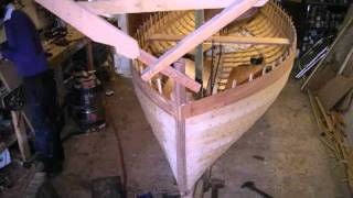 Timelapse film of the Mayflower a 14 clinker dinghy built by Marcus Lewis at Fowey [upl. by Acnairb]