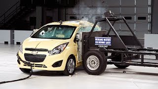 2013 Chevrolet Spark side IIHS crash test [upl. by Airdua]