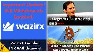 WazirX Enables INR withdrawals  Bitcoin Market Update in Tamil  Crypto Tamil [upl. by Melania]