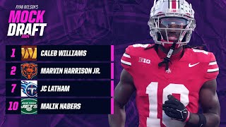 2024 NFL Mock Draft Washington SENDS NO 2 pick to Chicago for No 1  CBS Sports [upl. by Kappel527]