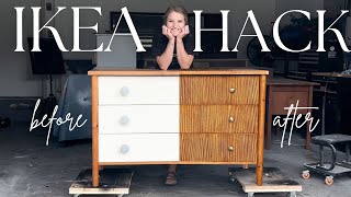 50 IKEA DRESSER FLIP  Full makeover with fluted drawers [upl. by Shimberg]