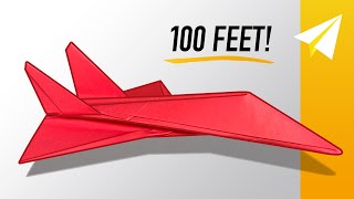 Epic Jet Paper Airplane Flies OVER 100 FEET How to Make Elexi by Competition Winner Alex Karlsen [upl. by Nordine]