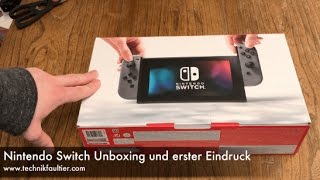 Nintendo Switch Unboxing und erster Eindruck [upl. by Nessa]