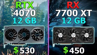 RTX 4070 12 GB vs RX 7700 XT 12 GB  Test in 10 Games  1440p [upl. by Haskel]