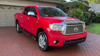 11 TOYOTA TUNDRA LIMITED 57 BLUETOOTH POWER LEATHER HTD SEATS ALLOY WHL TOWING 2 FL OWNERS PRISTINE [upl. by Trinette319]