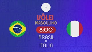 BRASIL x ITÁLIA  VÔLEI MASCULINO  OLIMPÍADAS DE PARIS 2024 27072024 [upl. by Morville355]