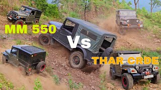 Mahindra MM550 🤠 Vs Mahindra Thar 😁 Extreme offroad test [upl. by Aronal]