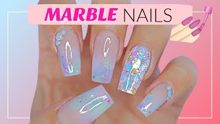 GORGEOUS Marble and OMBRE Acrylic Nails  Saviland Acrylic Kit Review [upl. by Pate]