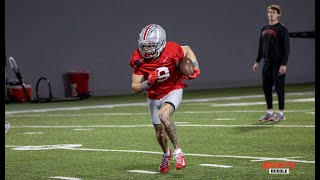 Ohio State Football Wide Receivers in Action at Spring Practice No 2 [upl. by Ivetts917]